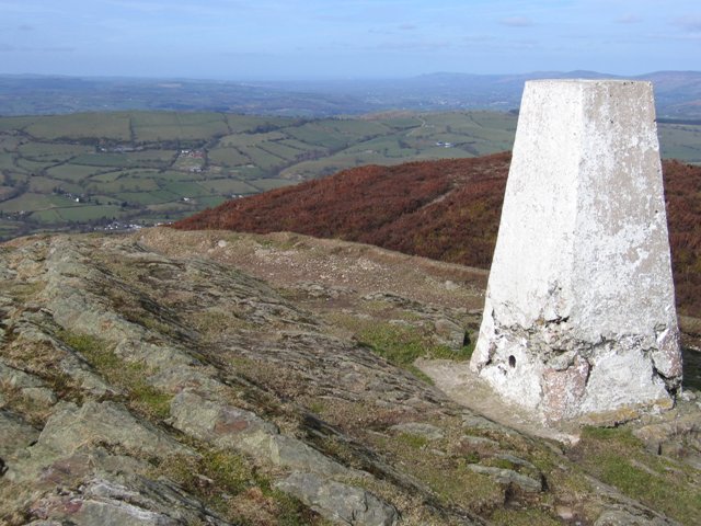 The Summit and Trig Pillar of Moel Morfydd