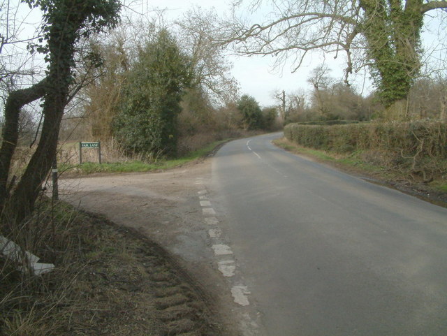 High Road at the junction with Fair Lane