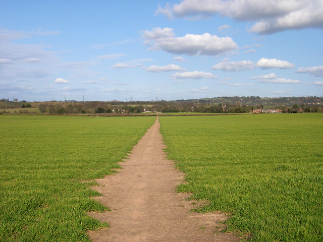 Footpath over Farmland, Trysull, Staffordshire