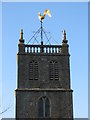 Weathercock on the tower of Priston parish  church.