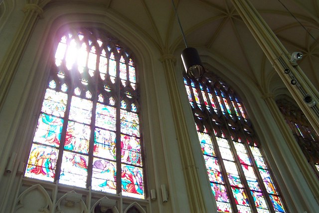 Stained glass windows in St Mary's Church