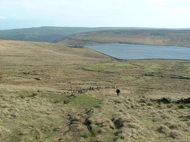Looking back towards Withins Clough Reservoir