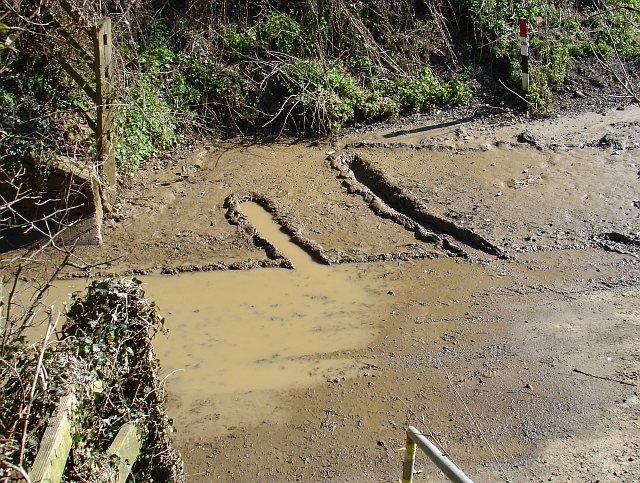 Muddy underpass