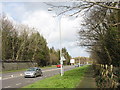 The A487(T) south of the entrance to Parc Menai