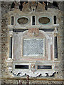 Wall Memorial in Glanvilles Wootton Church