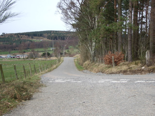 Road junction at Craigmyle