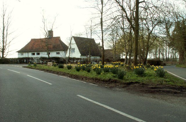 A road junction at Little Sampford