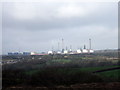 Oil refinery viewed from Steynton