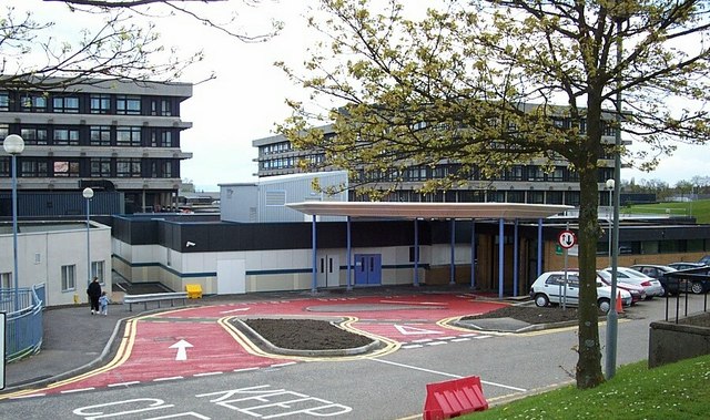 Monklands Hospital Accident and Emergency entrance