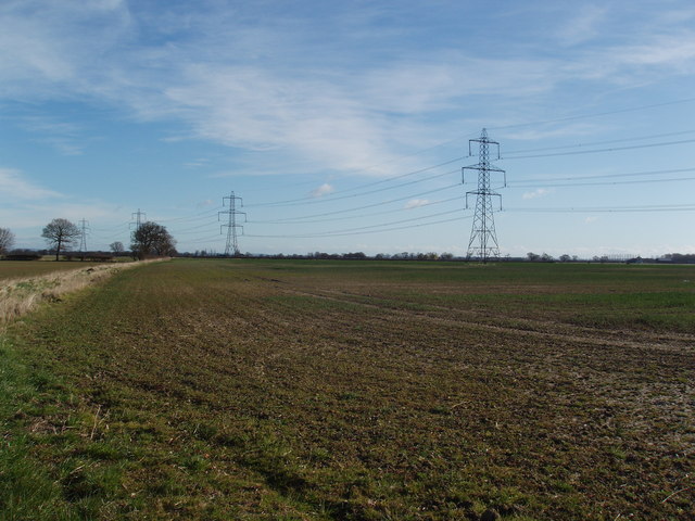 Electricity Transmission Lines near Wressle