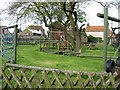 Assault course in the Royal Oak pub garden