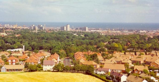 Sunderland viewed from Tunstall Hill, August 1989