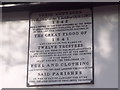 Plaque on the Flood Cottages