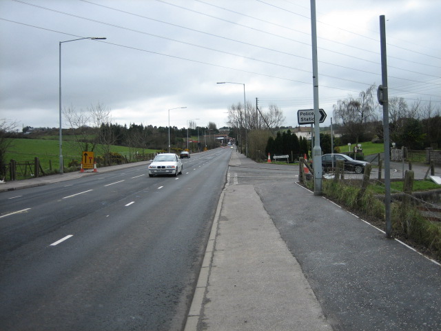 Old Saintfield Road joins the A24 Downpatrick road.