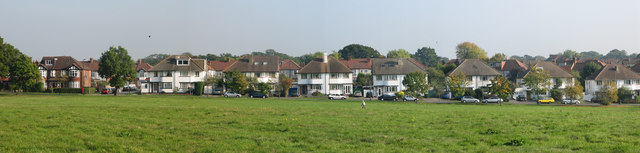 Houses on Cannon Hill Lane overlooking Cannon Hill Common