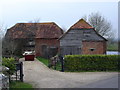 Barns by the Avon at Breamore Mill