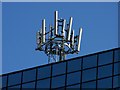 TQ0584 : Communication mast on Harman House by Rob Emms
