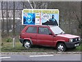 Advertising hoarding for a local chip shop