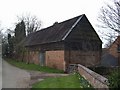 Half timbered barn at Woodhouse Farm