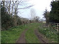 Track onto the Wye floodplain