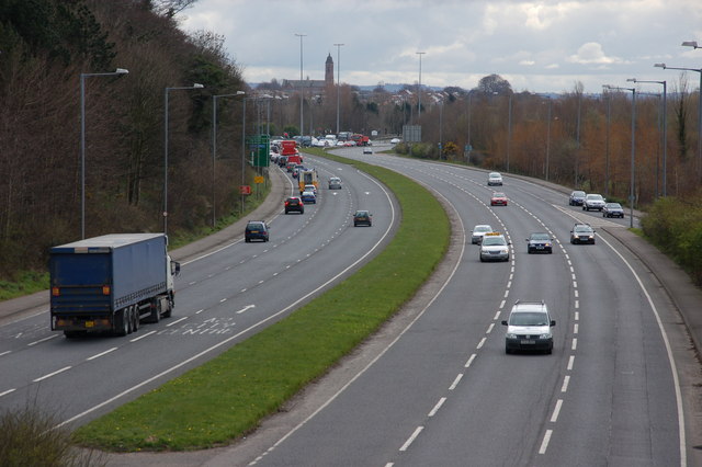 The Belfast - Bangor road near Holywood