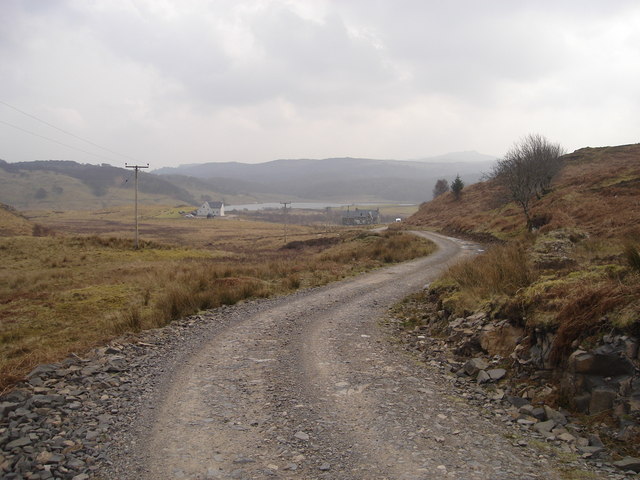 Approaching the Black Lochs from the north near Cuil-uaine