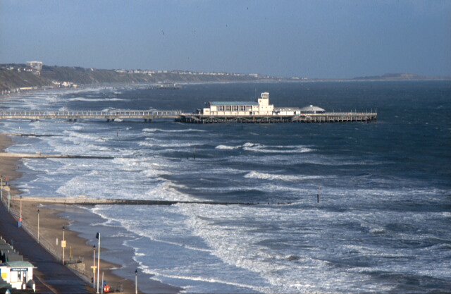 Bournemouth coastline and pier