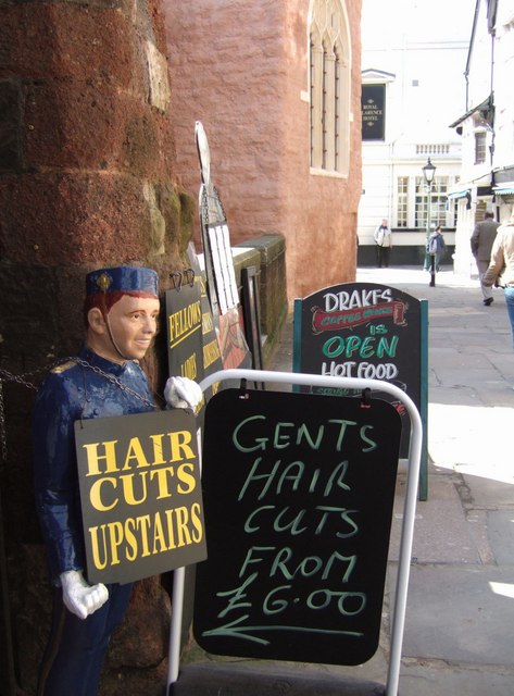 Hairdressers on Catherine Street, Exeter