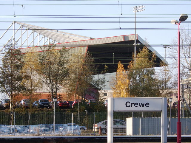 Crewe Alexandra Football Club's main stand