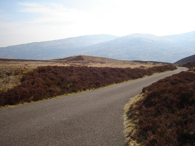 Road on the northern slopes of the Quaich valley.