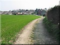 Approaching Lenacre Farm and Whitfield on footpath