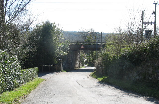 The road beneath the railway bridge to St Mary's Church