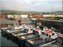 V3773 : Fishing boats tied up to the pier at Portmagee by Frank Donovan