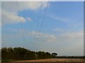 SU3350 : A view along the power lines, Hatherden, Hants by Brian Robert Marshall