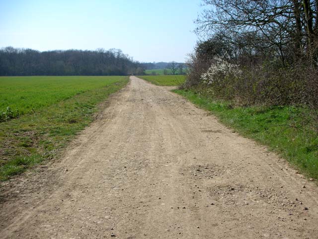 The Three Shires Way leaves Podington Airfield