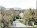 Bridge over Nant Colwyn linking the Beddgelert Forest Camping Ground with the A487