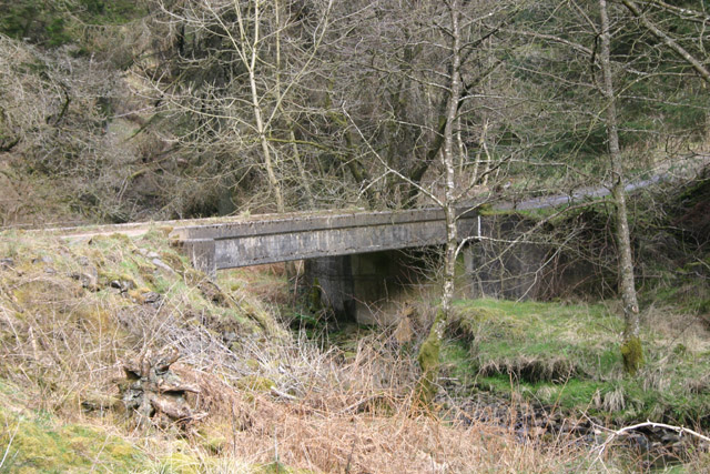 Bridge over a stream in Newcastleton Forest.
