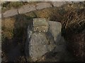 SD9734 : Stone Tablet on Rock Beside the Pennine Way by Steve Partridge