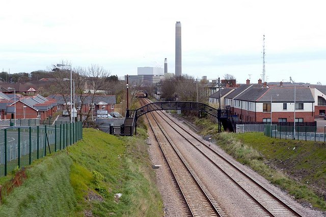 A Railway Footbridge © Wilson Adams :: Geograph Britain and Ireland