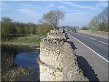 SP9352 : The A428 Road Bridge at Turvey by Nigel Stickells