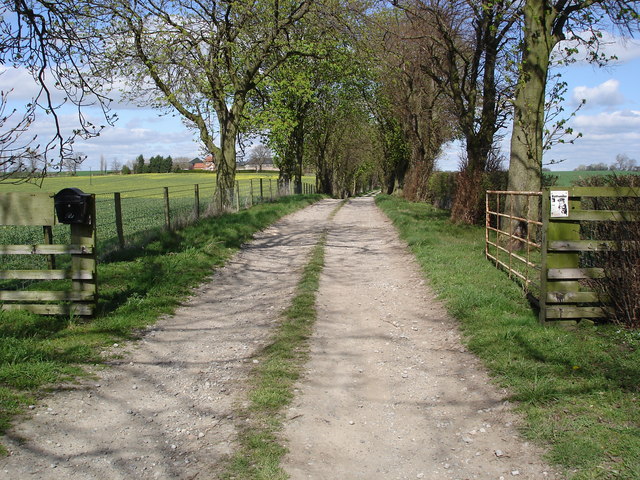 The entrance drive to Hill House Farm