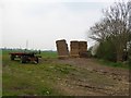 Trailer and bales