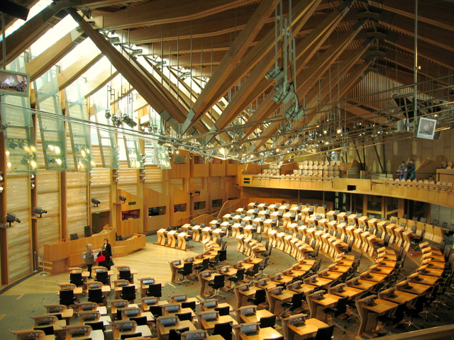 The main chamber: the Scottish Parliament