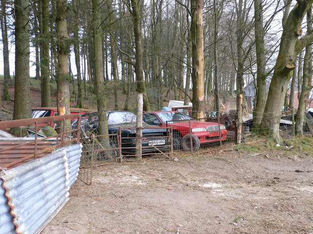 Abandoned cars at Bryn Melyn