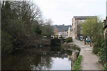 SD9324 : Shop Lock No 18, Rochdale Canal, Todmorden, Yorkshire by Dr Neil Clifton
