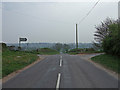 Crossroads at the turning to Frome Whitfield