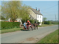 SK2312 : Horse and cart pass Willow Bottom Kennels by Mark Walton