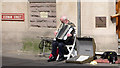 Busker on Stodman Street, Newark-on-Trent