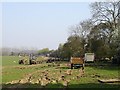 Farm machinery near Peartrees