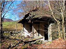 NN9459 : Ruined cottage, Moulin by Jackie Proven
